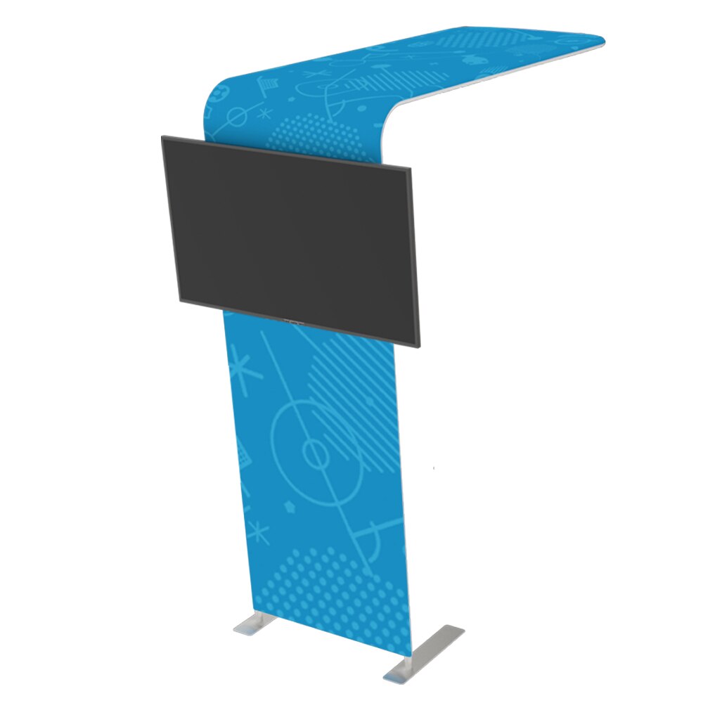 EZ Stand Bridge — Single Sided Graphic Package with Black Back Fabric / with Monitor Mount